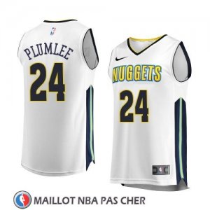 Maillot Denver Nuggets Mason Plumlee Association 2017-18 Blanc