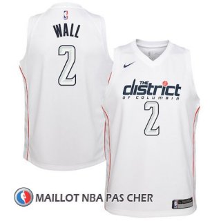Maillot Washington Wizards Wall 2 Ciudad 2017-18 Blanc