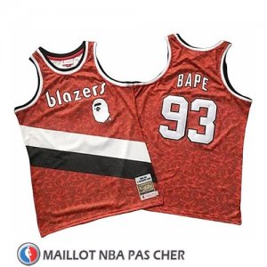Maillot Portland Trail Blazers Bape Mitchell & Ness 1983-84 Rouge