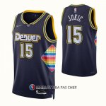 Maillot Denver Nuggets Nikola Jokic NO 15 Ville 2021-22 Bleu