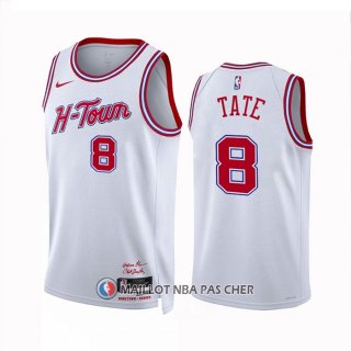 Maillot Houston Rockets Jae'sean Tate NO 8 Ville 2023-24 Blanc