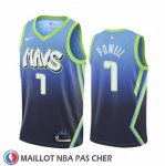 Maillot Dallas Mavericks Dwight Powell Ville Edition Bleu