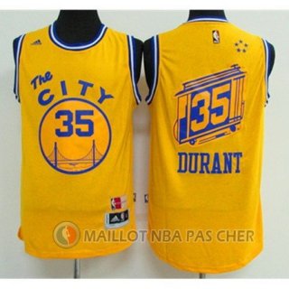 Maillot Golden Warriors ville Durant 35# Jaune