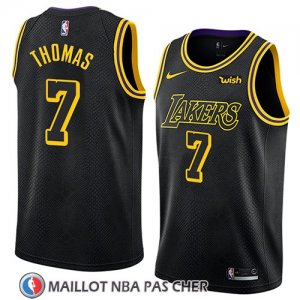 Maillot Los Angeles Lakers Isaiah Thomas No 7 Ciudad 2018 Noir