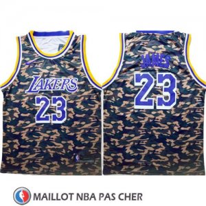 Maillot Los Angeles Lakers Lebron James Camuflaje Vert