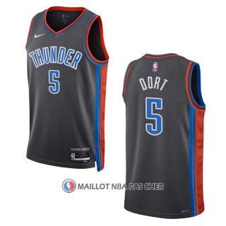 Maillot Oklahoma City Thunder Luguentz Dort NO 5 Ville 2022-23 Gris