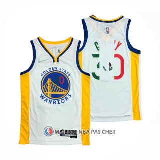 Maillot Golden State Warriors Stephen Curry NO 30 2022 Slam Dunk Special Mexique Edition Blanc