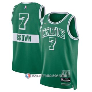 Maillot Boston Celtics Jaylen Brown NO 7 Ville 2021-22 Vert
