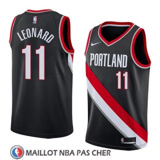 Maillot Portland Trail Blazers Meyers Leonard No 11 Icon 2018 Noir