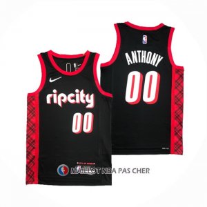 Maillot Portland Trail Blazers Carmelo Anthony NO 00 Ville 2021-22 Noir