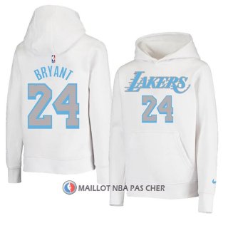 Veste a Capuche Los Angeles Lakers Kobe Bryant Ville Blanc