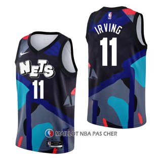 Maillot Brooklyn Nets Kyrie Irving NO 11 Ville 2023-24 Noir