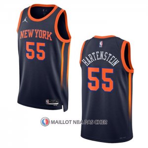 Maillot New York Knicks Isaiah Hartenstein NO 55 Statement 2022-23 Noir