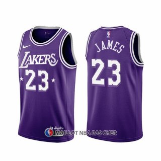 Maillot Los Angeles Lakers LeBron James NO 23 Ville 2021-22 Volet