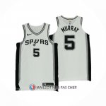 Maillot San Antonio Spurs Dejounte Murray NO 5 Association Authentique Blanc