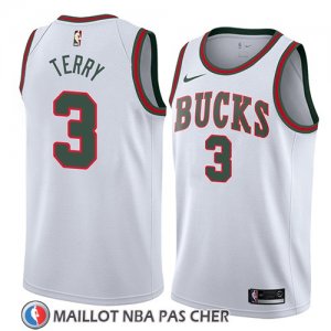 Maillot Milwaukee Bucks Jason Terry No 3 Classic 2018 Blanc