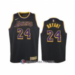 Maillot Enfant Los Angeles Lakers Kobe Bryant NO 24 Earned 2021-22 Noir