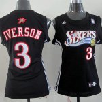 Maillot Femme de Iverson Philadelphia 76ers #3 Noir