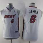 Maillot Enfant de Blanc James Miami Heat Revolution 30