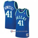 Maillot Dallas Mavericks Dirk Nowitzki NO 41 Mitchell & Ness 1998-99 Bleu