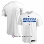 Maillot Manche Courte Dallas Mavericks Practice Performance 2022-23 Blanc
