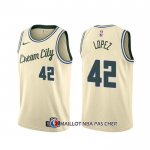 Maillot Milwaukee Bucks Robin Lopez Ville 2019-20 Crema