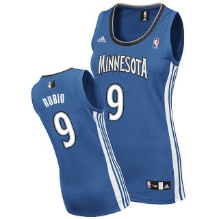 Maillot Femme de Rubio Minnesota Timberwolves #9 Bleu