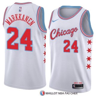Maillot Chicago Bulls Lauri Markkanen Ville 2018 Blanc