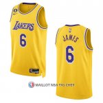 Maillot Los Angeles Lakers LeBron James NO 6 Icon 2022-23 Jaune