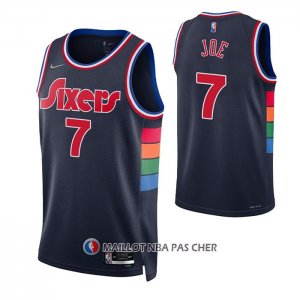 Maillot Philadelphia 76ers Isaiah Joe NO 7 Ville 2021-22 Bleu