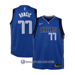Maillot Enfant Dallas Mavericks Luka Doncic NO 77 Icon Bleu
