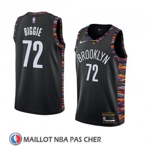 Maillot Brooklyn Nets Biggie Ciudad 2018-19 Noir