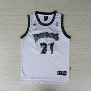 Maillot retro de Garnett Minnesota Timberwolves #21 Blanc