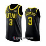 Maillot Utah Jazz Stanley Johnson NO 3 Statement Authentique 2022-23 Noir