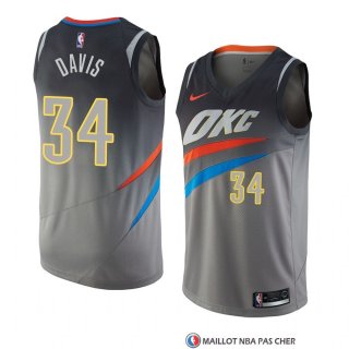 Maillot Oklahoma City Thunder Tyler Davis Ville 2018 Gris