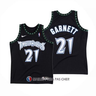 Maillot Minnesota Timberwolves Kevin Garnett NO 21 Classic Noir