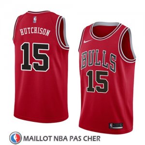 Maillot Chicago Bulls Chandler Hutchison No 15 Icon 2018 Rouge
