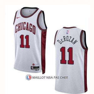 Maillot Chicago Bulls Demar Derozan NO 11 Ville 2022-23 Blanc