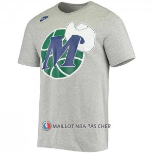 Maillot Manche Courte Dallas Mavericks Hardwood Classics Gris