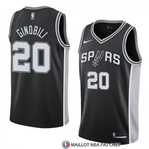 Maillot San Antonio Spurs Manu Ginobili 20 Icon 2017-18 Noir