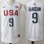 Maillot NBA Twelve USA Dream Team Derozan 9# Blanc