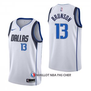 Maillot Dallas Mavericks Jalen Brunson Association Blanc