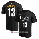 Maillot Manche Courte Brooklyn Nets James Harden Ville 2020-21 Noir