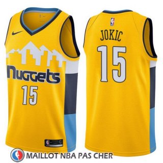 Maillot Nuggets Nikola Jokic 15 Statement 2017-18 Jaune