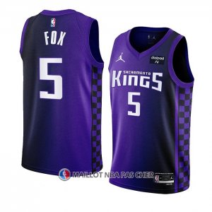 Maillot Sacramento Kings De??aaron Fox NO 5 Statement 2023-24 Volet