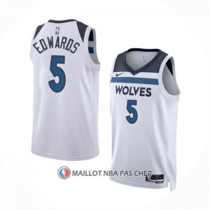 Maillot Minnesota Timberwolves Anthony Edwards NO 5 Association 2022-23 Blanc