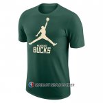 Maillot Manche Courte Milwaukee Bucks Essential Jumpman Vert