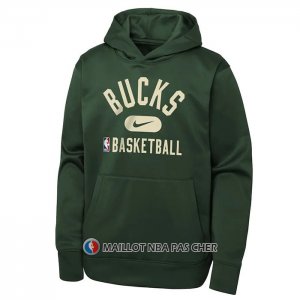 Veste a Capuche Milwaukee Bucks Performance Practice 2021-22 Vert