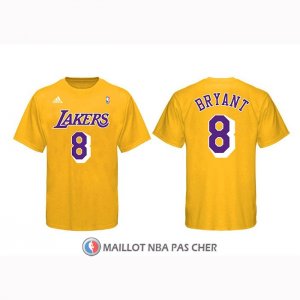 Maillot Manche Courte Los Angeles Lakers Kobe Bayant Jaune