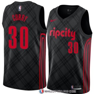 Maillot Portland Trail Blazers Seth Curry Ville 2018 Noir2